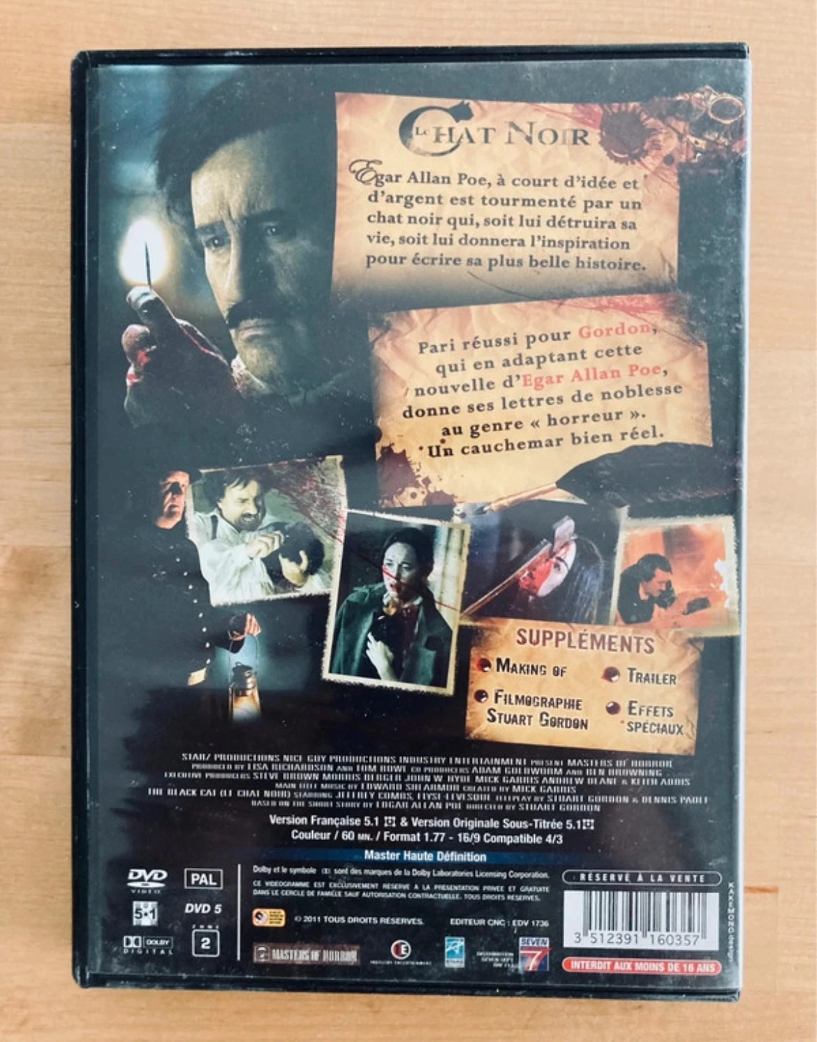 DVD Le Chat Noir de Stuart Gordon. – photo 3